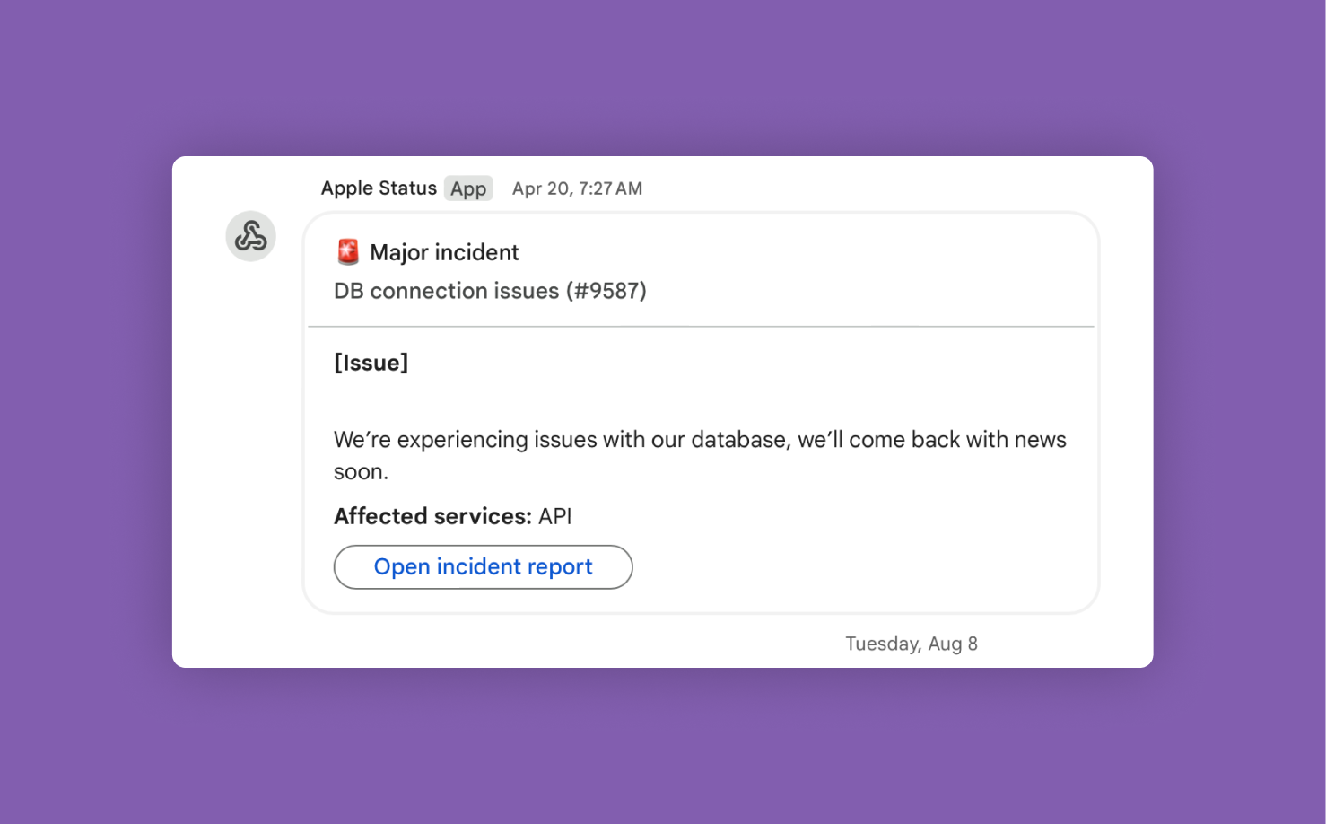 Google Chat notifications